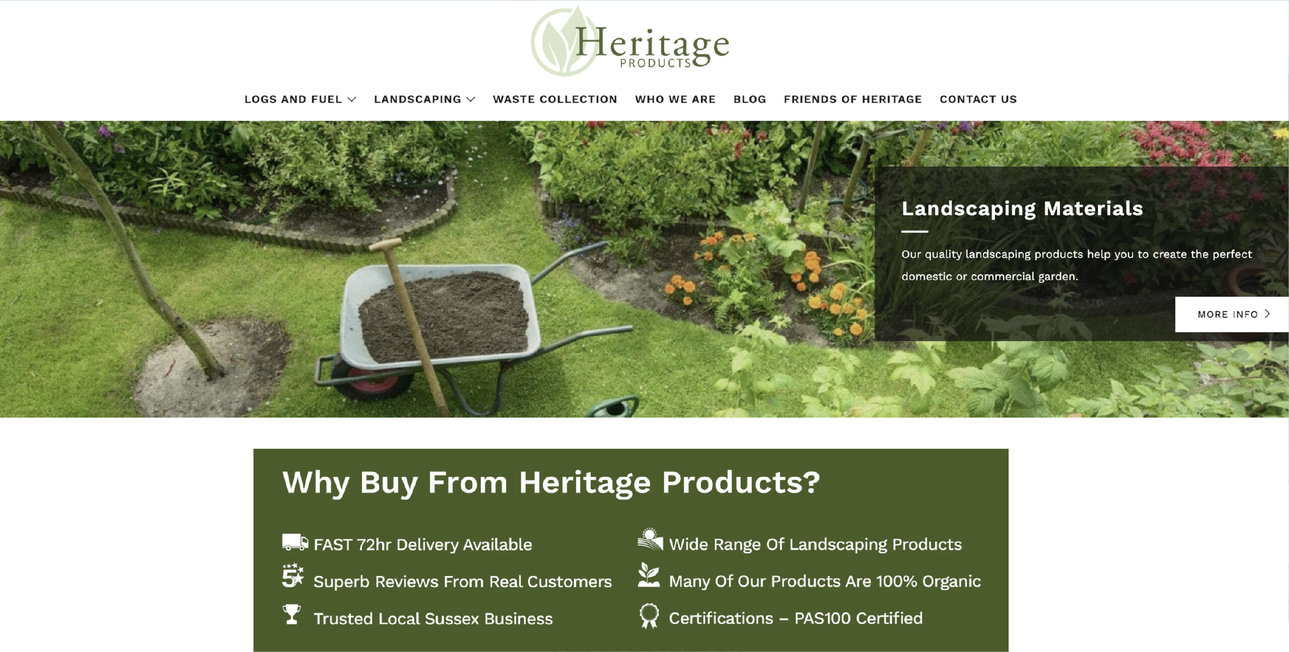 Heritage Products Website